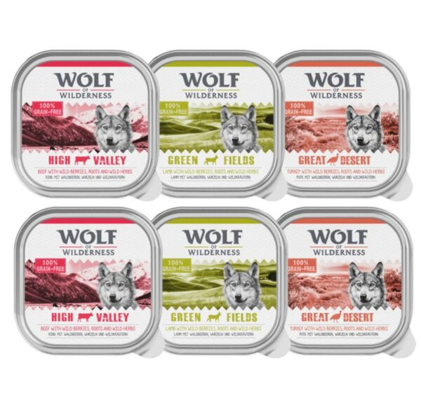 Wolf of Wilderness Adult 6 x 300 g - Mix: