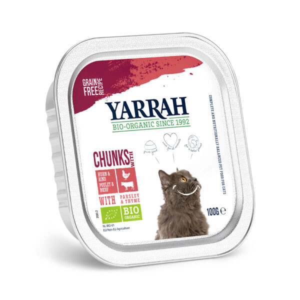 Yarrah Bio kousky v omáčce 24 x 100 g - bio kuře