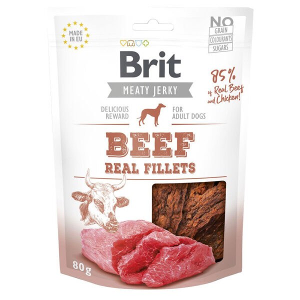 Brit Jerky Beef Fillets - 6
