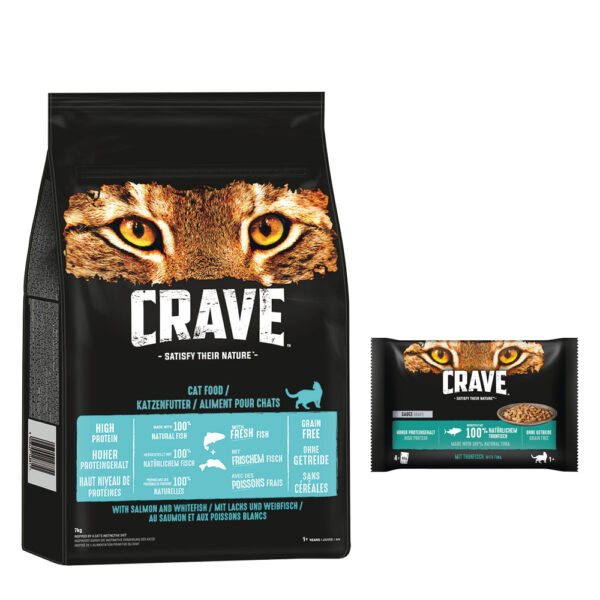 Crave granule 7 kg + Crave Pouch 4 x 85 g - 15 % sleva - s