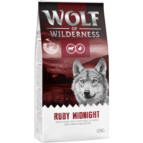 Wolf of Wilderness Adult "Ruby Midnight" - hovězí a králičí