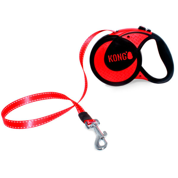 KONG Ultimate samonavíjecí vodítko červené - XL: do 70