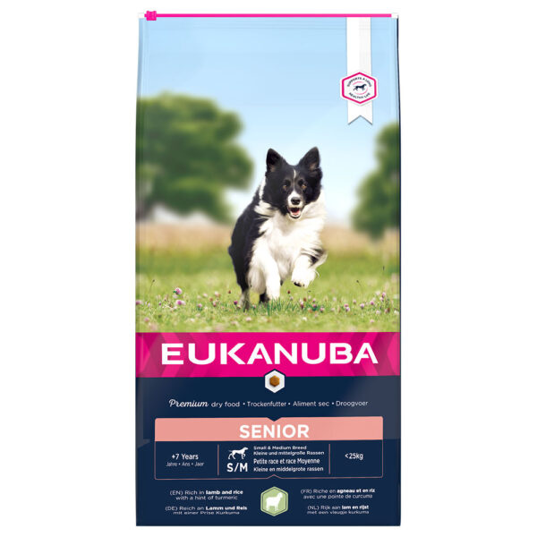 Eukanuba Senior Small & Medium Breed jehněčí s rýží