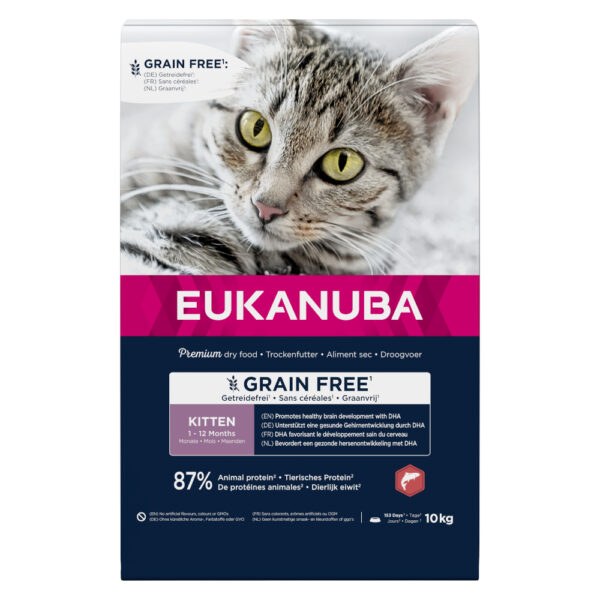 Eukanuba Kitten Grain Free bohaté na lososa
