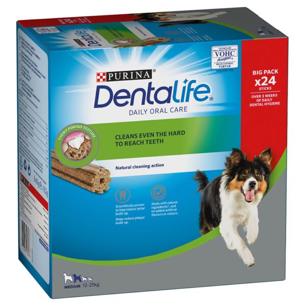 PURINA Dentalife pamlsky pro každodenní péči o zuby pro středně velké psy