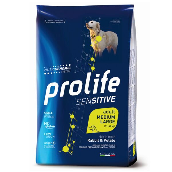 Prolife Dog Sensitive Adult Medium/Large Rabbit & Potatoe