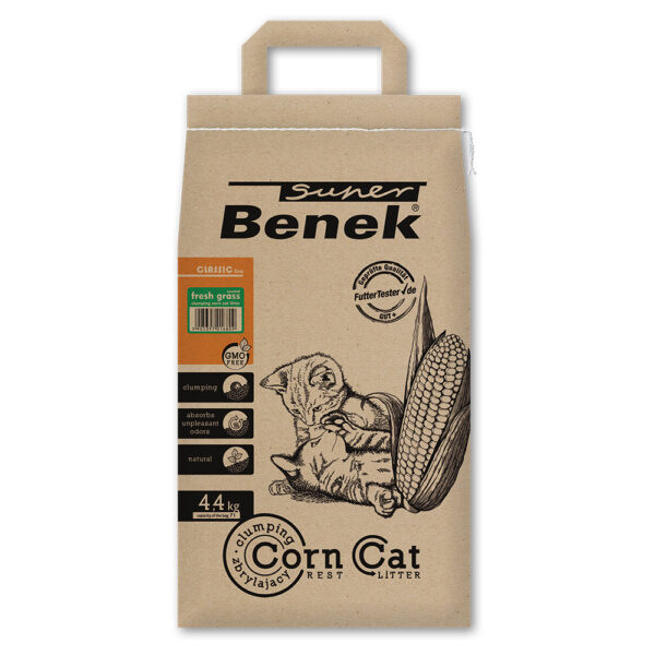 Benek Super Corn Cat čerstvá tráva -