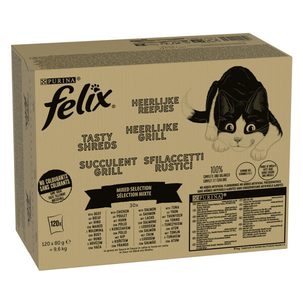 Jumbopack Felix "Tasty Shreds" kapsičky 120 x 80