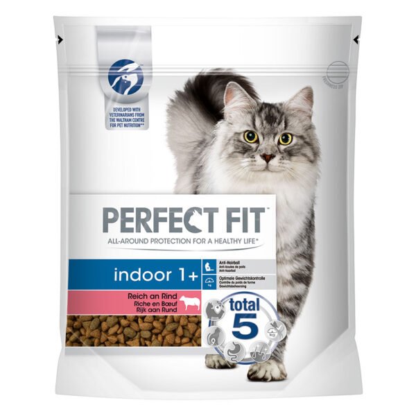 Perfect Fit Cat Dry Indoor 1+ s hovězím