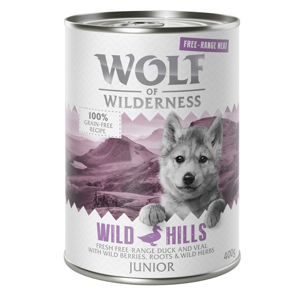 Wolf of Wilderness "Free-Range Meat" Junior 6 x 400 g - Junior