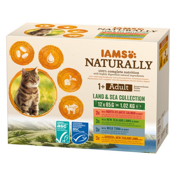 IAMS Naturally Adult Cat Land & Sea Collection