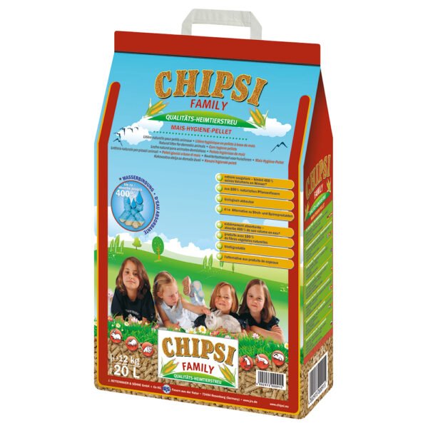Chipsi Family hygienická podestýlka z kukuřičných pelet -