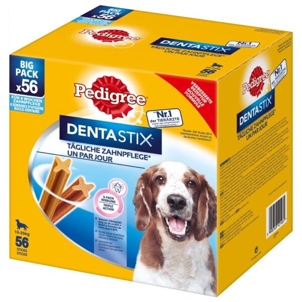 Výhodné balení! 168 x Pedigree DentaStix každodenní péče o zuby / Fresh - dentastix x