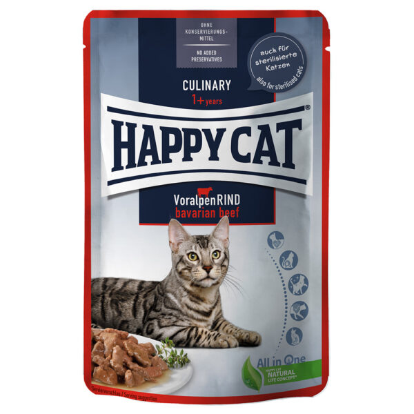 Happy Cat Pouch Meat in Sauce 12 x
