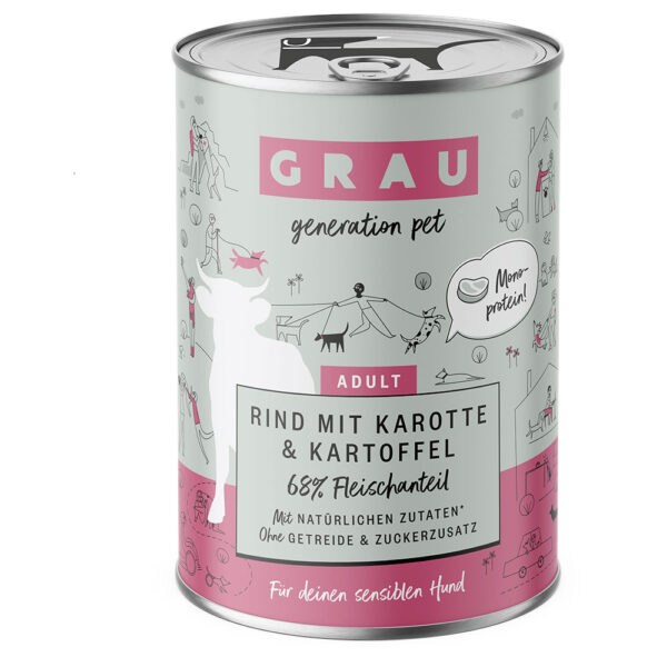 Výhodné balení GRAU Krmivo pro psy 12 × 400