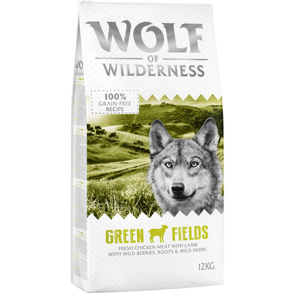 Wolf of Wilderness Adult "Green Fields" - jehněčí -