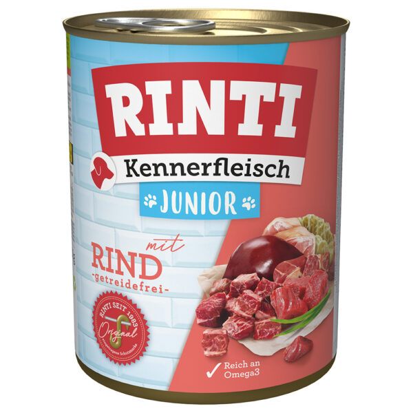 RINTI Kennerfleisch Junior 6 x 800 g / 24 x