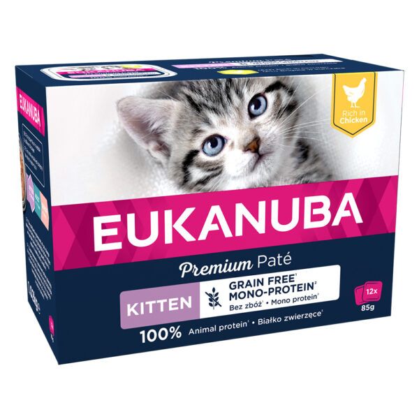 Výhodné balení Eukanuba Kitten bez obilovin 48
