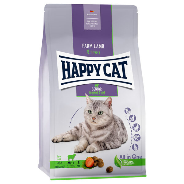 Happy Cat Senior jehněčí - výhodné balení: