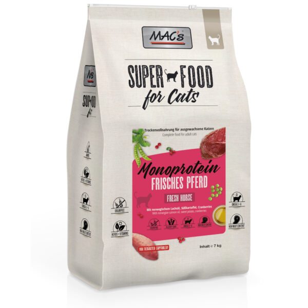 MAC's Superfood for Cats Adult Monoprotein  Kůň