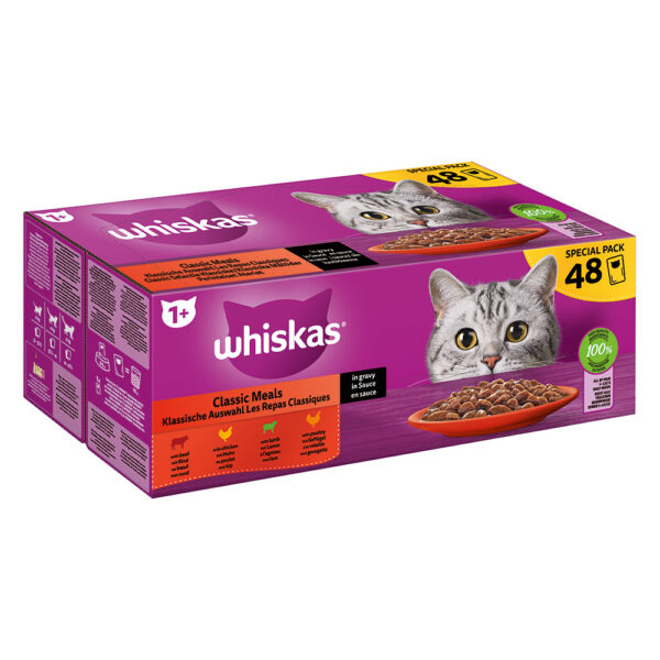 Whiskas 1+ kapsičky 48 x 85 g / 100 g - klasický výběr v