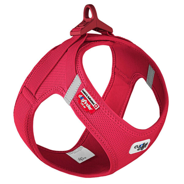 Curli Vest Clasp Air-Mesh postroj – červený - velikost