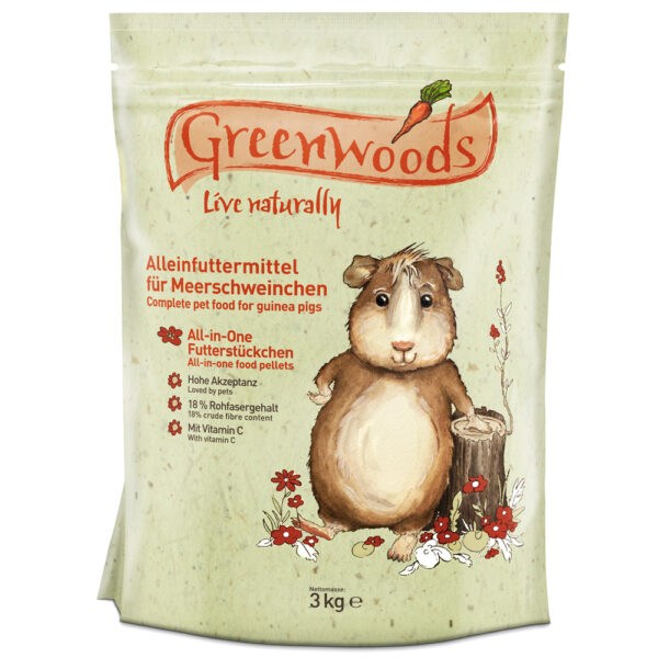 Greenwoods krmivo pro morčata - Výhodné balení