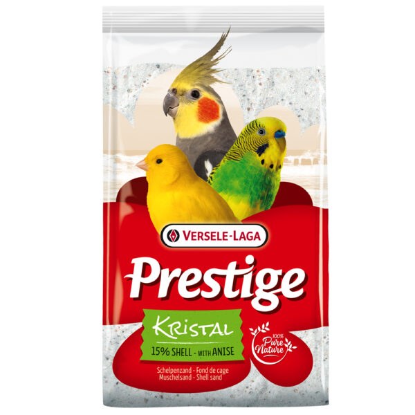 Prestige Kristal písek pro ptáky s mušlemi -