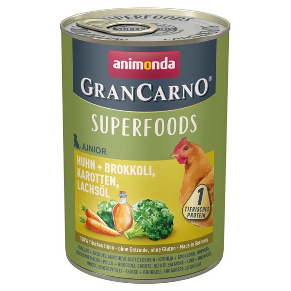 Animonda GranCarno Junior Superfoods 24 × 400 g -