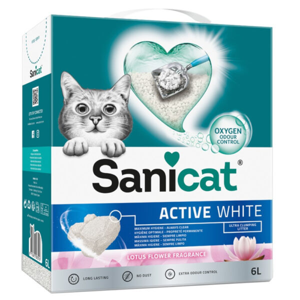 Sanicat Active White Lotus Flower stelivo pro kočky