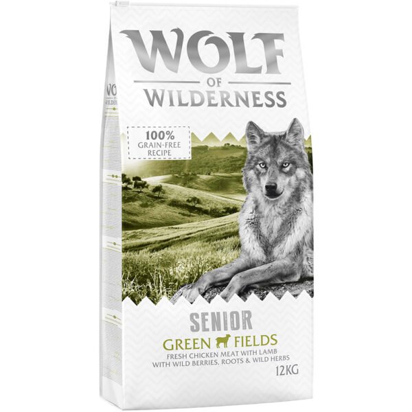 Wolf of Wilderness Senior "Green Fields" - jehněčí -