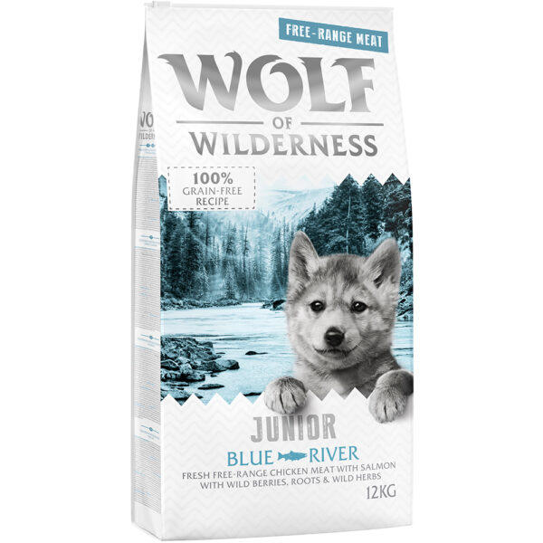 Výhodné balení: 2 x 12 kg Wolf of Wilderness granule - Junior