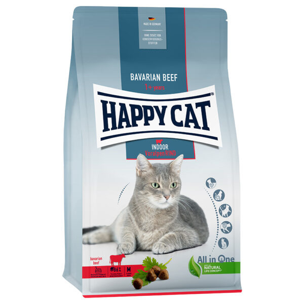 Happy Cat Indoor hovězí - výhodné balení:
