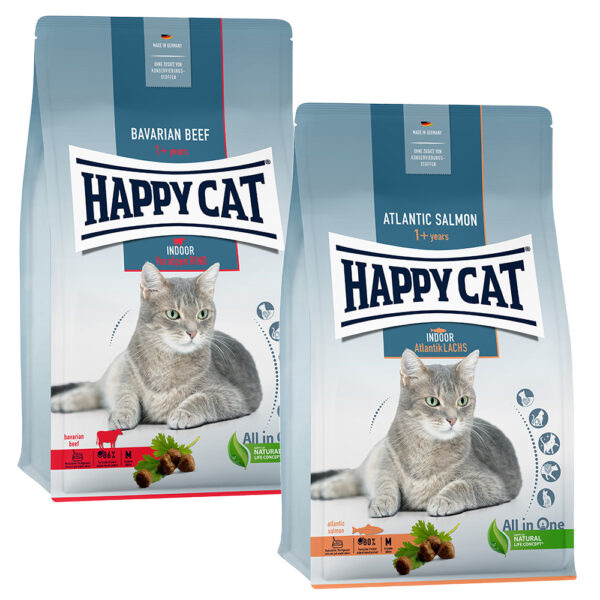 Míchané balení Happy Cat Indoor 2 x 4