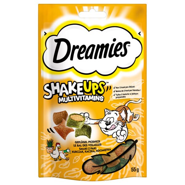 Dreamies Shakeups Multivitamins Snacks - drůbeží