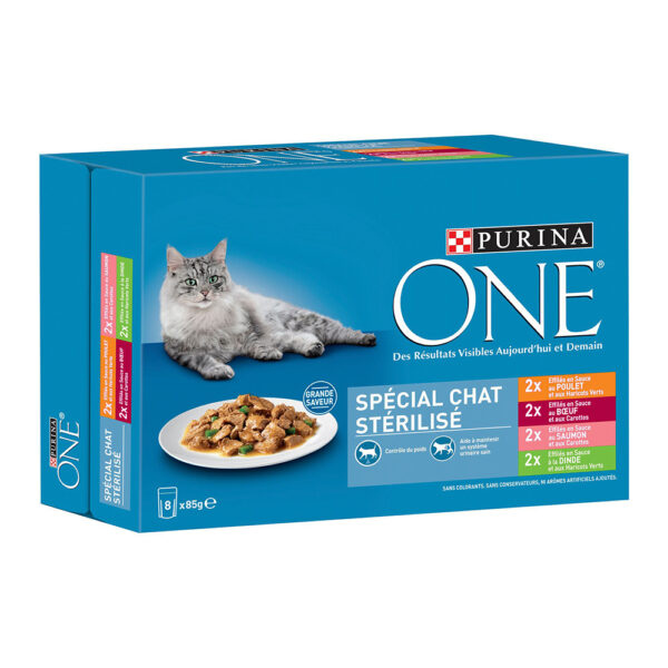 PURINA ONE Sterlised 8 x 85 g pro kočky - sterilizovaná kočka