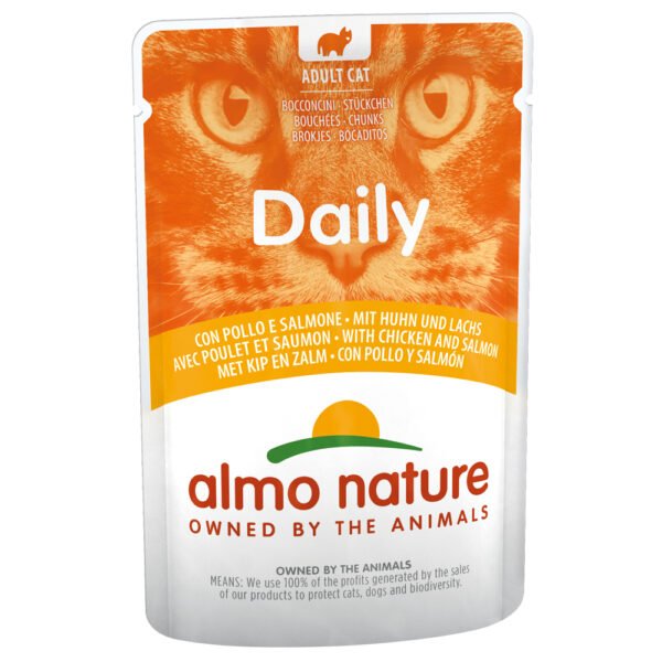 Almo Nature Cat Daily Menu kapsička 6 x 70 g - Mix (3 druhy) - 2x