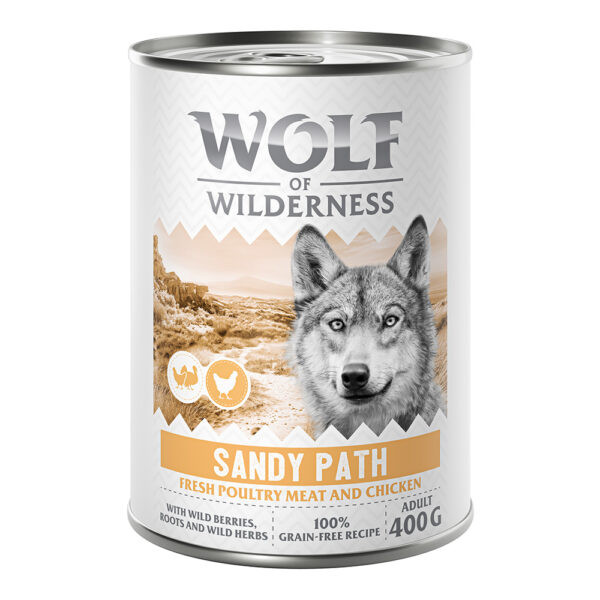 Wolf of Wilderness Adult 6 x 400 g - se spoustou čerstvé
