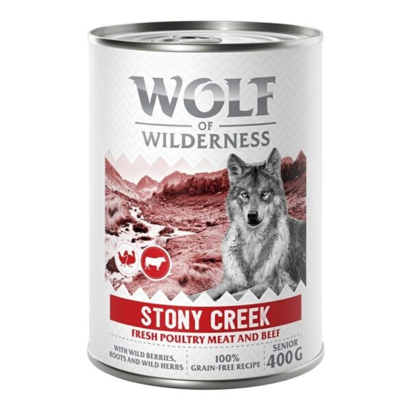 Wolf of Wilderness Senior 6 x 400 g - se spoustou čerstvé