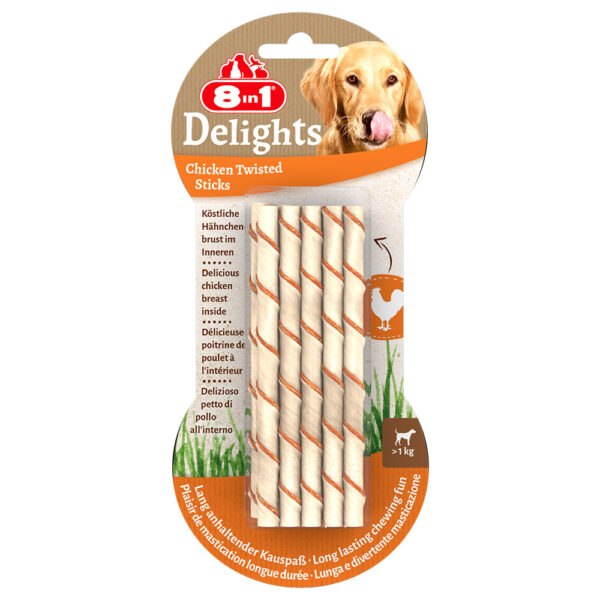 8v1 Delights Twisted Sticks pro malé psy