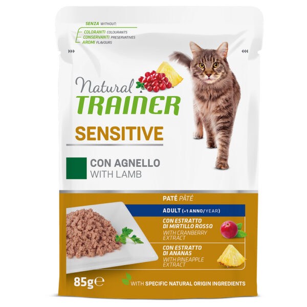 Natural Trainer Sensitive Adult s jehněčím mokré krmivo pro kočky